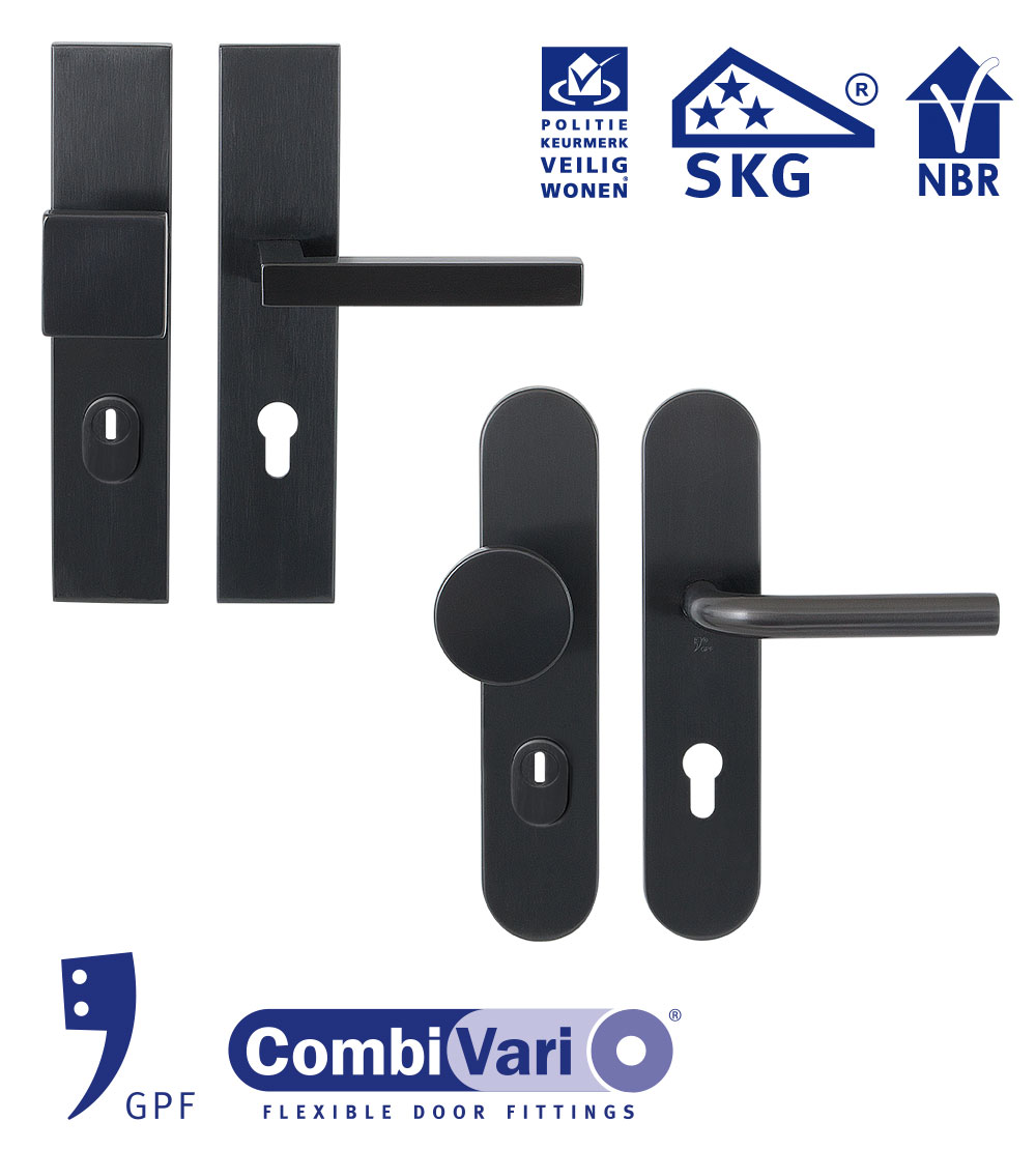 Safety fittings in PVD anthracite