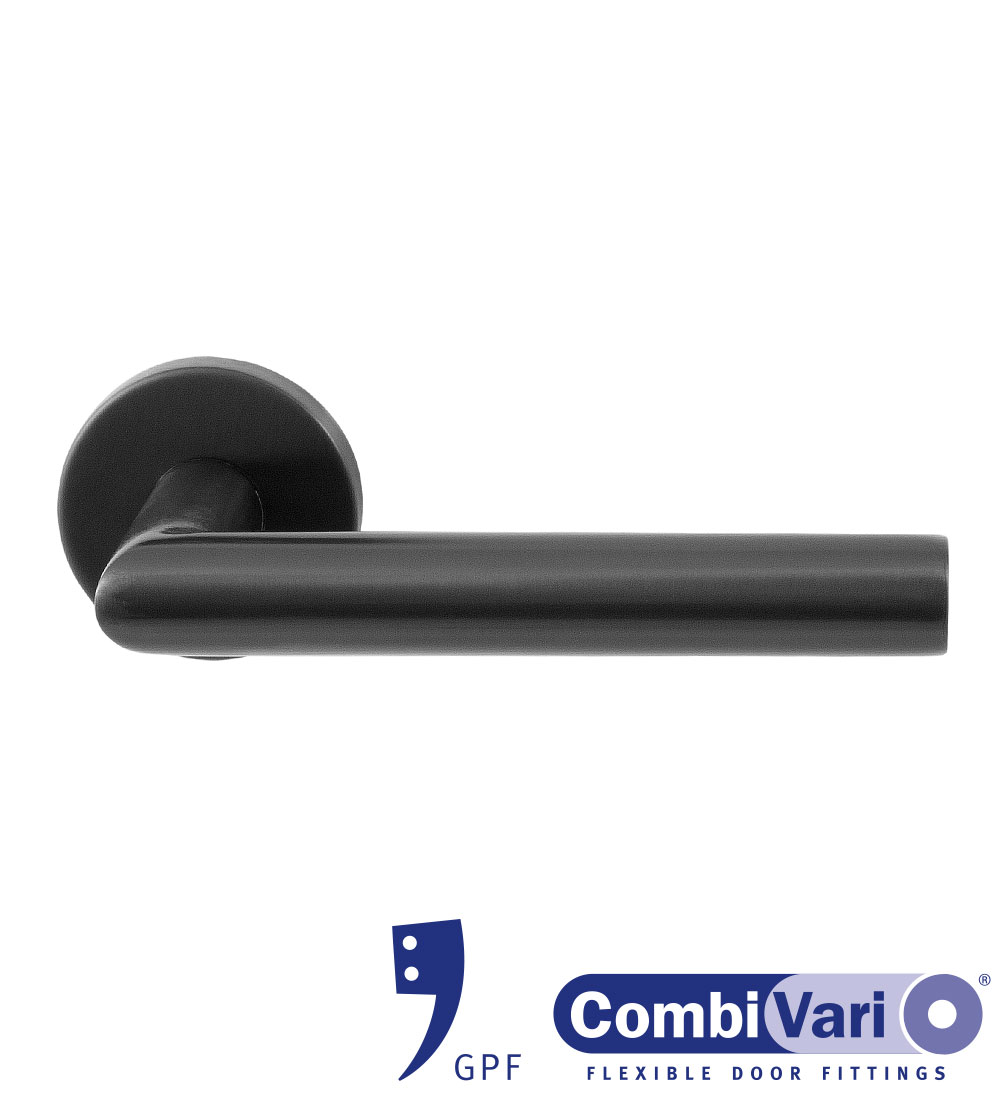 GPF door handle on rose in PVD anthracite