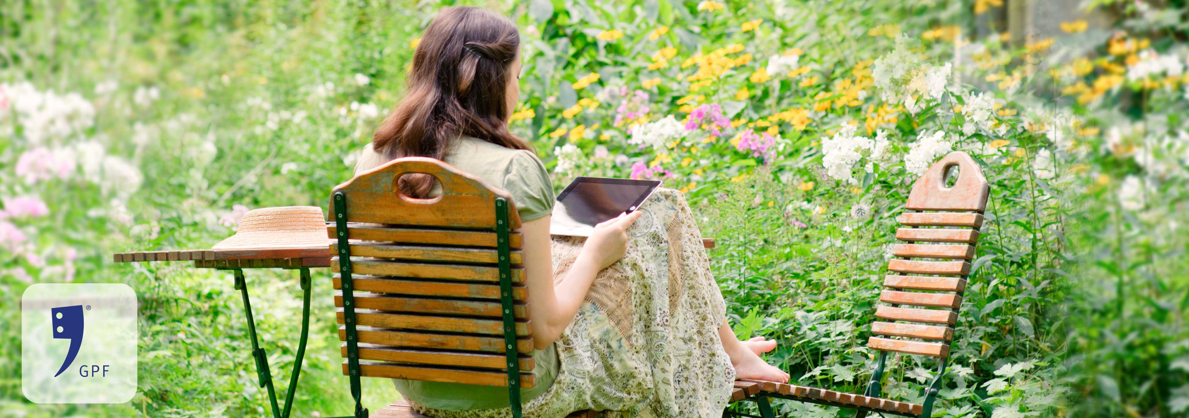 A lady in the garden