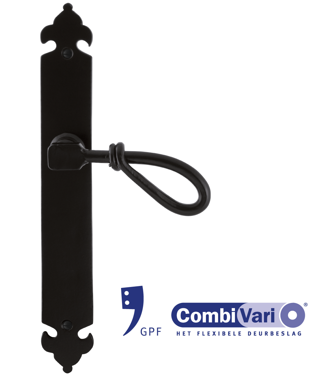 GPF CombiVari wrought iron door handle on plate